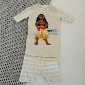 Hanna Andersson New Disney Moana Short Johns Kids Pajamas
